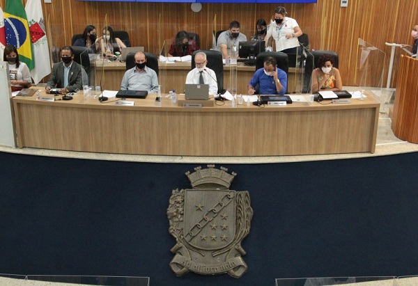 Mesa Diretora da Câmara Municipal de Sete Lagoas. Foto: Marcelo Paiva (Assessoria)