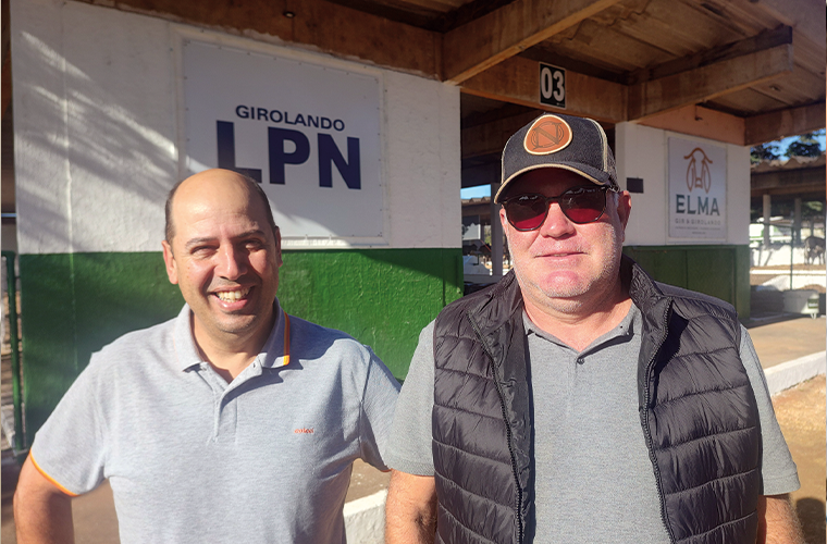 Os empresários e criadores, Luciano (esq.) e Rodrigo Nogueira, são os principais incentivadores e responsáveis pelo retorno dos eventos de gado leiteiro ao Parque de Exposições JK