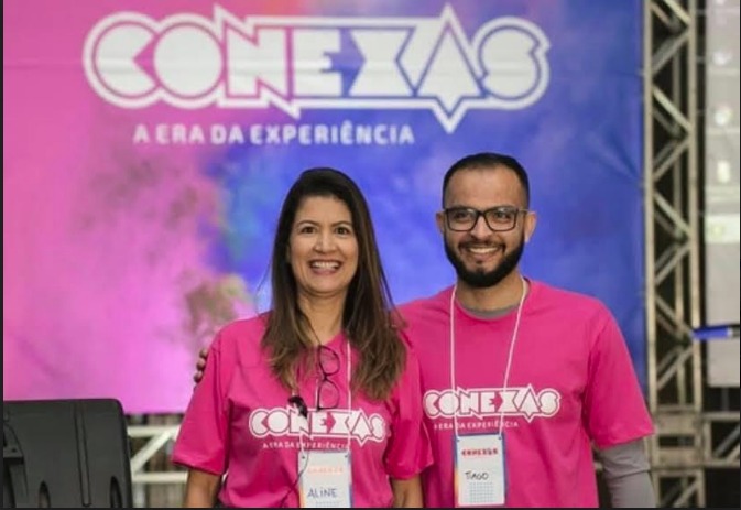Os organizadores Aline Nery e Tiago Pereiras