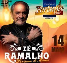 É neste sábado (14) show de Zé Ramalho no Fortuna Park